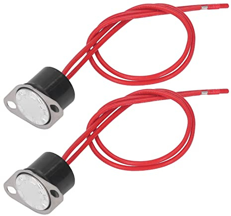 Temperaturschalter, Hohe Empfindlichkeit, 2 Stück, Wasserdichter Thermostat, Thermoschalter, Aluminium, Schnelle Reaktion, 10 A, 250 V, für Elektrische Wasserflaschen (100 Grad)