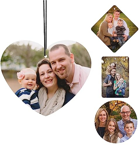 BeNsil Duftbaum Auto Personalisiert - duftbaum Auto mit eigenem Bild/Foto/Text/Logo, Personalisiert Lufterfrischer für Auto, Familie, Geschenke (doppelseitiger Druck)