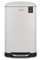 Les Collectors - Papelera de cocina con pedal de acero inoxidable n.º 728 blanco, capacidad 30L, compacto, cubo interior extraíble, diseño elegante, acabado mate, resistente, cierre de tapa silenciosa