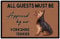 Purple Print House Personalised Yorkshire Terrier Floor Mat Non Slip Indoor Front Back Welcome Doormat Dog, 75cm x 50cm, Black