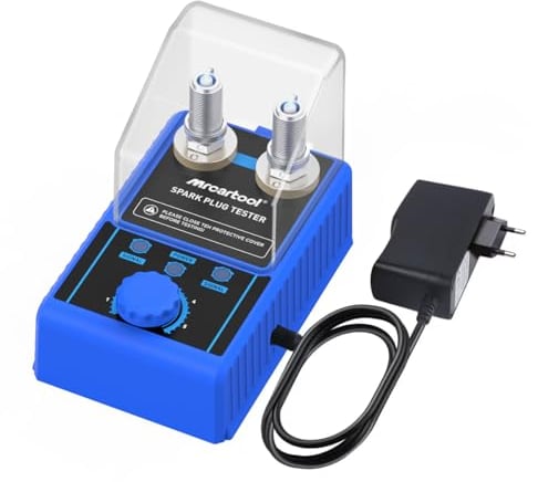 MRCARTOOL - Tester per candele di accensione, 220 V, tester di accensione per auto, con doppio foro regolabile, per veicoli da 12 V