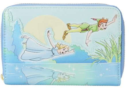 Loungefly Disney Peter Pan You Can Fly Glows Zip Around Geldbörse Blau