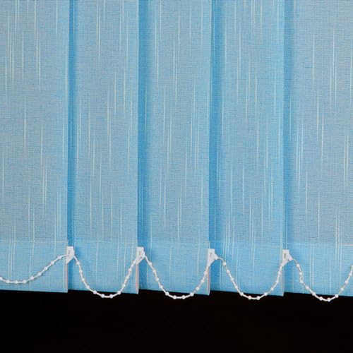 Blau Lamellenvorhang Raumverdunkelnd Komplettset Vertikaljalousie für Innen Tür und Fenster,Sonnenschutz Sichtschutz Rollo für Wohnzimmer Büro,Anpassbare Farben,Breite x Höhe (160cm x 280cm)