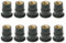 RDNKVB 10pcs M5 Motorrad Windschild Befestigung Schrauben Gummimuttern