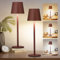 Faithorse Cordless Table Lamp 2 Pack, 5200mAh Battery Operated Table Lamps IP54 Waterproof Desk Lamp with 3-Color Modes Rechargeable Night Light Touch Control Bedside Lamp for Bedroom(Rust Red)