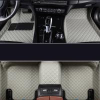 HZLGL PU Leder Auto Fußmatten Allwettermatte für BMW Series 5 F10 F11 2010-2017,wasserdichte rutschfeste Teppich Autoteppich Bedeckter Schutz Zubehör,H