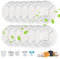 KOMABLEN Lot de 12 Round Filtre Fontaine Eau Chat, Filtre Fontaine avec la résine et Charbon Actif, Quadruple Filtration Remplacement Filtre Fontaine à Eau pour Chien