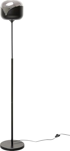 Kare Design Stehleuchte Smoke Goblet Ball, Schwarz/Grau, Stehlampe, Stahlgestell, Glas Schirm, Wohnzimmer, Schlafzimmer, Leuchtmittel nicht inklusive, 160x25x25 cm