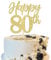 Xsstarmi 1 Pack Happy 80th Birthday Cake Topper Glitter Hello 80 Fabulous Cake Pick Cheers to 80 Birthday Cake Decorations for Boys Girls Happy 80th Birthday Anniversary Party Supplies Gold
