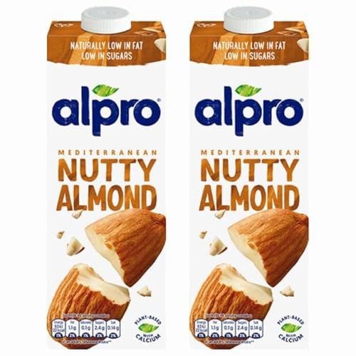 Alprodrink Original Almond Milk 1L x 2, Plant Based Nutty Vegan Drink, Long Life UHT Dairy and Gluten Free with Welari Thank You Card | (2pack)