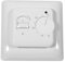 Thermostat de Chauffage Manuel Mécanique au Sol de la Pièce, Interrupteur de Contrôle de la Température de la Climatisation 220V pour Montage Mural Intérieur +5/+40 ℃ Blanc