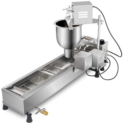 GTHTUHFD Macchina per Ciambelle Automatica A Fila Singola, Macchina per Ciambelle Automatica Commerciale, Macchina per Ciambelle con Tramoggia da 7 Litri E Stampi in 3 Dimens