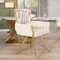 ModernLuxe Samt-Esszimmerstuhl,Drehstuhl mit 360°-Funktion, luxuriöser Sessel für Wohn- und Schlafzimmer, Freizeit-Drehstuhl mit Metallbeinen, ergonomisches Design,beige (1 Stuhl)