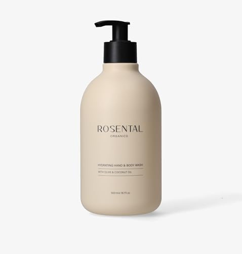 Rosental Organics Hydrating Hand & Body Wash mit Oliven- & Kokosöl – Naturkosmetik für trockene & empfindliche Haut, feuchtigkeitsspendend, vegan, 500 ml