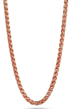 GOLD TROVE Pure Copper Chain Necklace 22 Inch| Unisex Rope Design, Tarnish-Resistant
