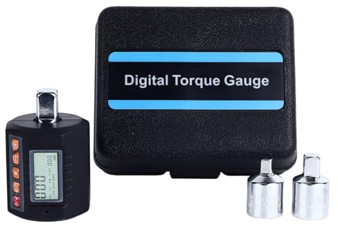 Telituny Digitales Torsionsmessgerät, Digitalanzeige, Torsionsschlüssel-Adapter mit Ton-Licht-Alarm, präziser tragbarer Drehmomentschlüssel-Tester für die Autoreparatur zu Hause, 200 N.m,