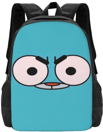 Wcguokj Cartoon Darwin Rucksack The Amazing Anime World Of Gumball Thema, Rucksack, lässig, leicht, für Fans