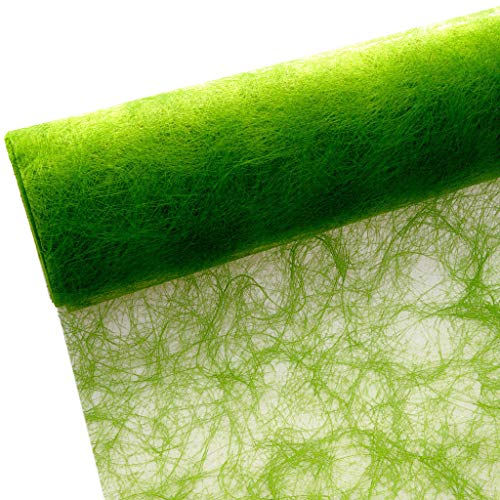 Sizoflor Tischband - 25 Meter Rolle + 300 Mini-Dekodiamanten Gratis (30cm Breite, Apfelgrün)