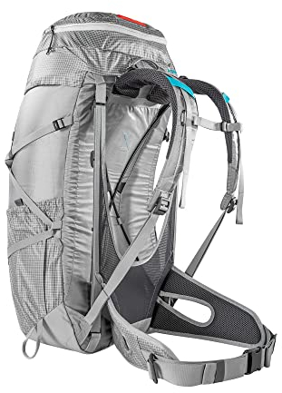 Tatonka Tourenrucksack Kings Peak 45l RECCO - Ultraleichter Wanderrucksack mit Rückenbelüftung und Recco-Notfall-Reflektor - 45 Liter Volumen (grey)