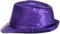 Brandsseller Paillettenhut Unisex Glitzerhut Partyhut Verkleidung Karneval Silvester - Lila