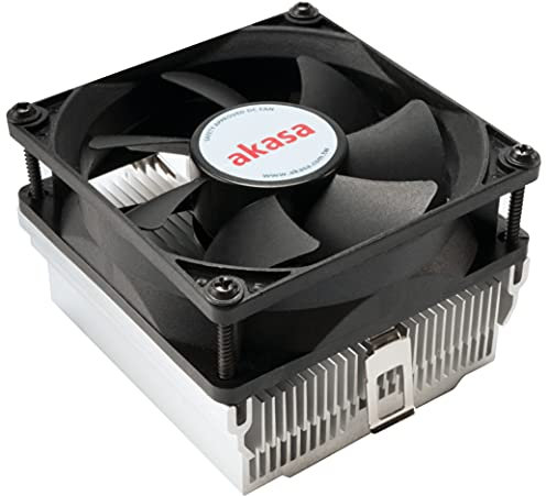 Akasa AK-CC1107EP01 | AMD CPUs Cooler | PWM Case Fan | 95W TDP | 4-pin Connector | Aluminium Heatsink | 80mm | AK-CC1107EP01