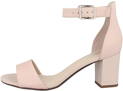 Clarks Women's Deva Mae Pump, Dusty Rose Leather, 4.5 UK