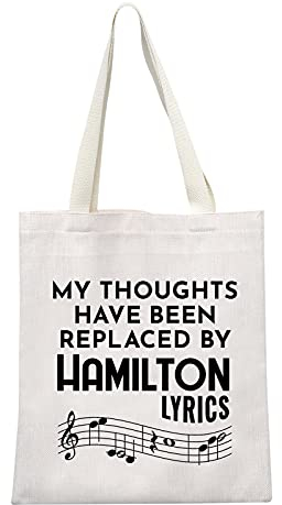GJTIM Reisetasche, musikalisch inspiriertes Geschenk, Musiktext, Geschenk, Talk Less Smile More, Hamilton Tragetasche, 43.78' x 0.4' x 15.75''