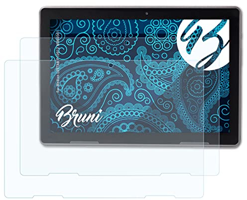 Bruni Schutzfolie kompatibel mit Medion LIFETAB P10912 MD60561 Folie, glasklare Displayschutzfolie (2X)