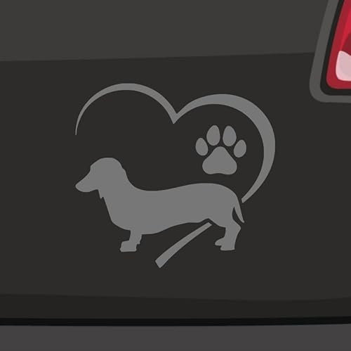 Kurzhaar Herz Aufkleber -6 Größen 21 Farben- Dackel Teckel Dachshund Short hair