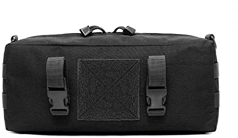 DONGKER Taktische Molle Tasche Pouch, Große Kapazität Zusatztasche mit Abnehmbarem Schultergurt, Modulare Rucksack Seitentasche für Outdoor-Reisen, Bergsteigen, Camping