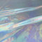 Holografische Folie, irisierend, Spandex, 2-Wege, dehnbar, 150 cm, Meterware (Silberfarben)