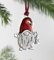 Solid Pewter Christmas Tree Ornament, Double-Sided Handcrafted Hanging Pewter Christmas Ornament, DIY Craft Hanging Ornaments for Christma Trees Home Party Party Gifts (Santa Gnome)