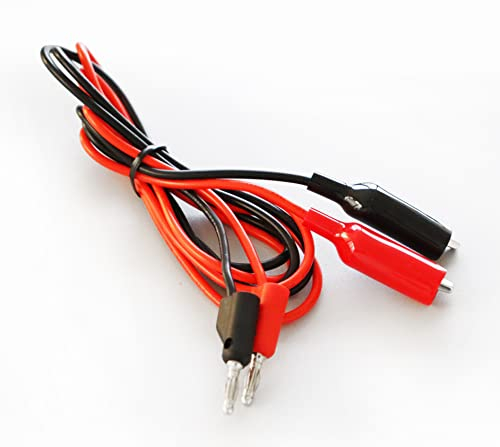 PeakTech 7035 Krokodilklemmen Messleitungen für Multimeter und Labornetzgeräte, 110cm Prüfleitungen mit Bananensteckern als Zubehör für Messgeräte, 4mm Messkabel mit Laborstecker 5A, P 7035