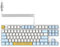AJAZZ AK874-75% Wired Gaming Tastatur mit Spiral USB-C Kabel-Hot Swappable Blauer Schalter Mechanische Tastatur-Light Up TKL 80% Kompakt 87 Tasten PBT Keycap-Abnehmbare Magnetic Abdeckung für PC/Mac