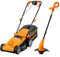 LawnMaster 1400W 34cm Electric Lawnmower with rear roller with Strimmer Set (350W 2-in-1 Grass Trimmer and Edger) 2 Year Guarantee…