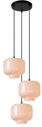 LUCIDE MEDINE - Pendelleuchten - Ø 46 cm - 3xE27 - Opal
