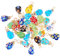 PH PandaHall 30 colgantes de cristal, colgantes de cristal de Murano Millefiori en forma de gota 17 x 7 mm con cuentas de colores para pendientes, joyas, manualidades, pulsera, collar, choker Crafts