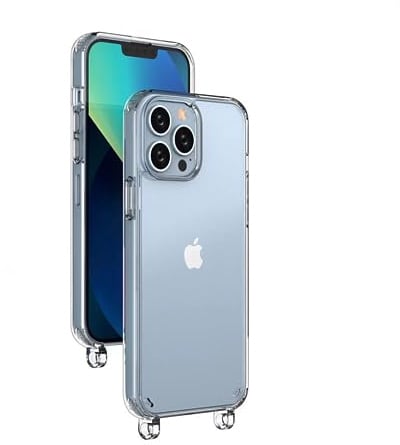 beadstars Handyhülle mit Ösen für Handykette Universal – Stoßfest, Rundumschutz, Transparente Schutzhülle, Kompatibel mit iPhone – Für Kurze und Lange Handykette (iPhone 11 Pro MAX)