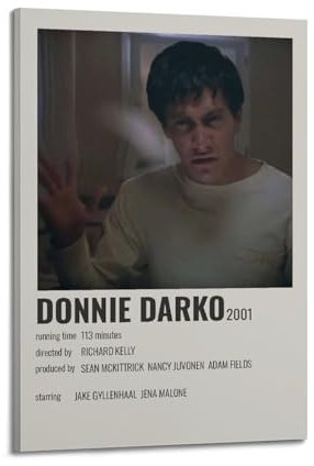 Donnie Darko Filmposter auf Leinwand, Raumdekoration, Poster für Schlafzimmer, Wohnzimmer, Wände, 60 x 90 cm, Rahmenstil