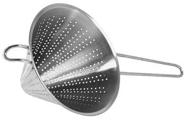 Equinox Chinois en inox avec manche, passoire conique, 15.5cm x 16cm, Acier inoxydable