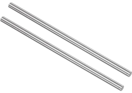QUARKZMAN 2 Stück Runde Stahlmetallstangen 4mm x 100mm Drehbank Werkzeug | Hochgeschwindigkeitsstahl HSS, Für Wellengetriebe Bohrmaschinen Drehen Miniatur DIY Handwerk