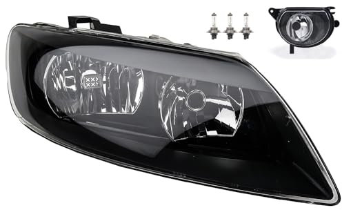 Johns, Scheinwerfer Halogen Front passend für Audi Q7 4L H7 H7 Rechts 2006-2009 mit LWR + Nebelscheinwerfer + Leuchtmittel