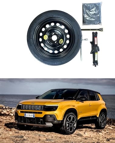 Kit Ruotino di Scorta 16 compatibile con Jeep Avenger con Cric, Chiave e Sacca
