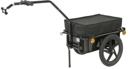 UK Custom Covers Bike Trailer Trolley With Drop Down Foot Stand (Black) - BT942