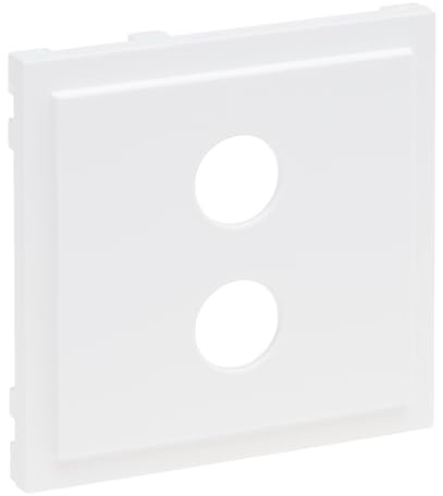 LEGRAND, SEANO Abdeckung für Lautsprecher-Anschlussdose 1-fach, 4 mm-Buchsen, Farbe: Ultraweiß, 765178