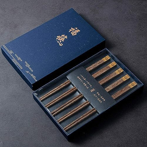 WQZStar Baguettes Ensemble de Baguettes lavables au Lave-Vaisselle Baguettes, Baguettes réutilisables, Coffret Cadeau de Baguettes japonaises (Couleur: 10 Paires, Taille:) (10 Paires)