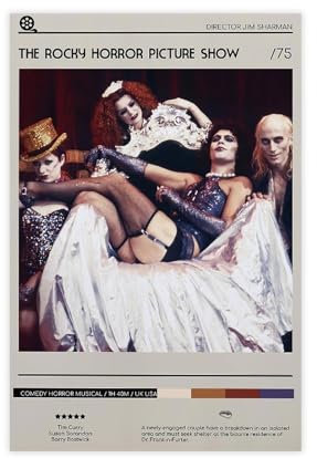 bntjxz Klassische nostalgische Filme, The Rocky Horror, Bild, Show, Kunstposter, Leinwand, Poster, Schlafzimmer, Dekoration, Landschaft, Büro, Raumdekoration, Geschenk, 30 x 45 cm