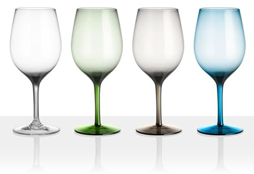 BRUNNER Camping Glas 4er Set Weiß Wein Gläser ONDA Jazz Trinkglas Bruchfest 60cl