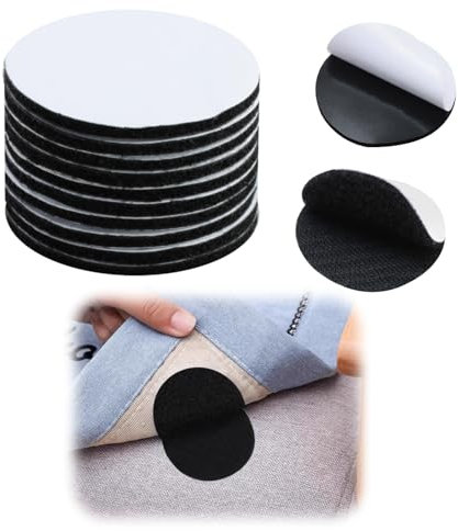 12PCS 50mm Hook and Loop Dots, Black Self Adhesive Dots Tapes, Diameter Double Sided Sticky Pads, Adhesive Reusable Hook and Loop Tape Self for Wall, Party Decoration, Craft DIY