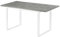 B&D home Esstisch Levin, ausziehbar 120-160 x80 cm 4-6 Personen Küchentisch Holztisch mit Kufengestell schwarz für Küche, skandinavisch Industrial Design, Beton Optik, 11202-UW-BETO-P
